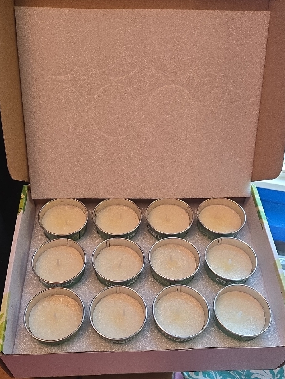 Set of 12 Scented Soy Citronella Candles